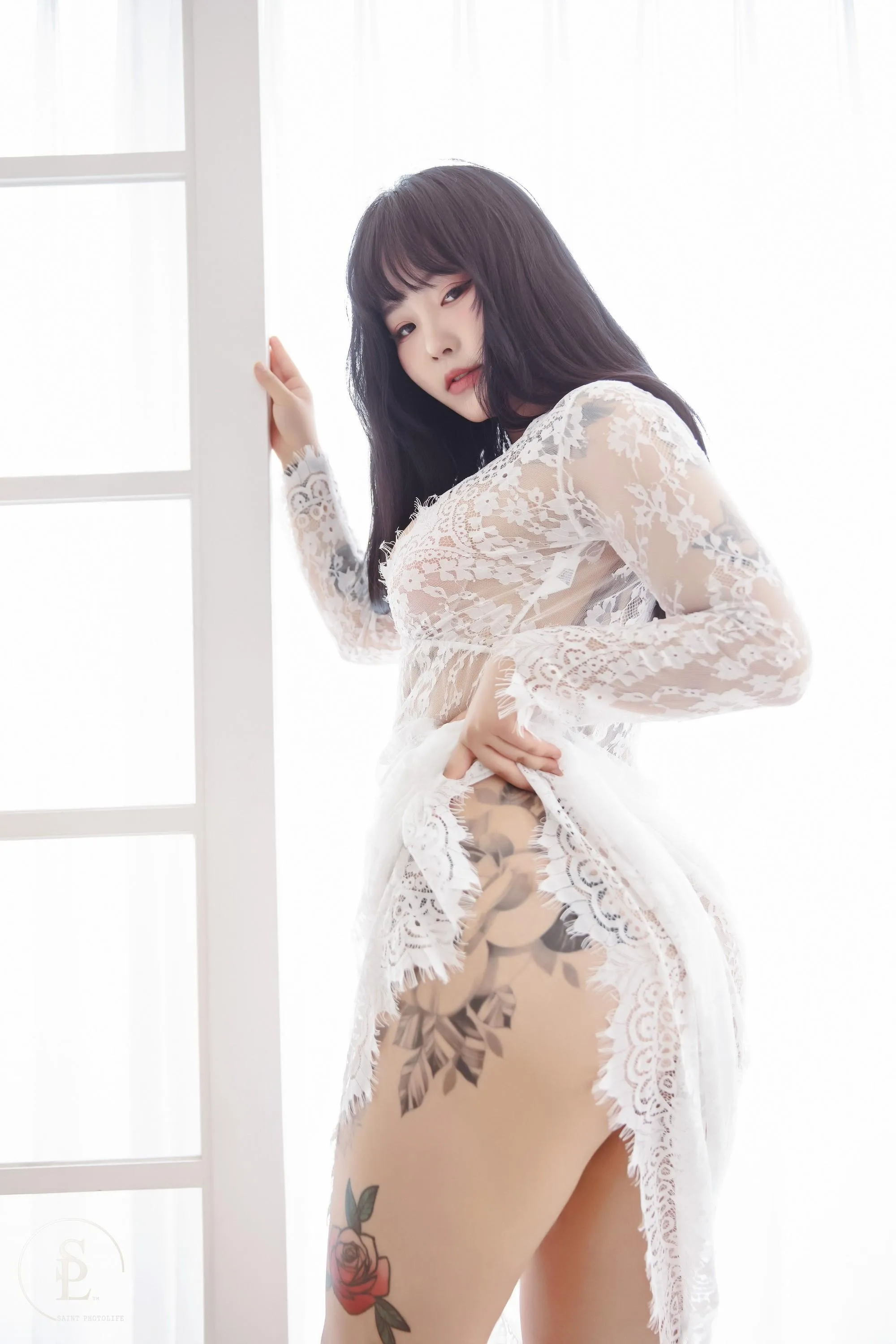 NO.003 SAINT Photolife – Boyeon 전보연  Vol.07 Leopard  Red Kimono [61P]插图2
